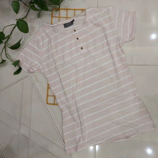 تیشرت راه راه سه دگمه کیفیت عالی- فروشگاه میس پارلا