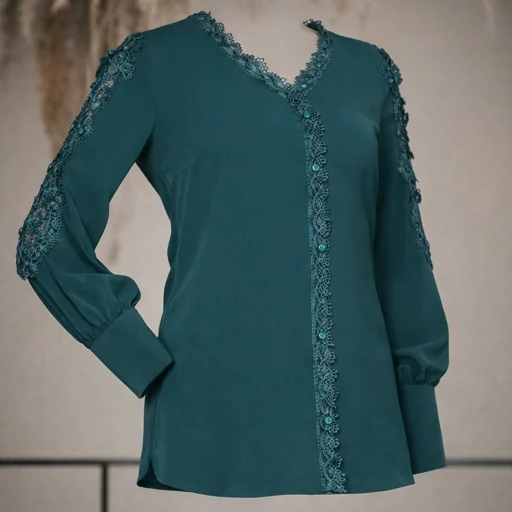 شومیز مجلسی آستین گیپور بلوز مجلسی- فروشگاه میس پارلا