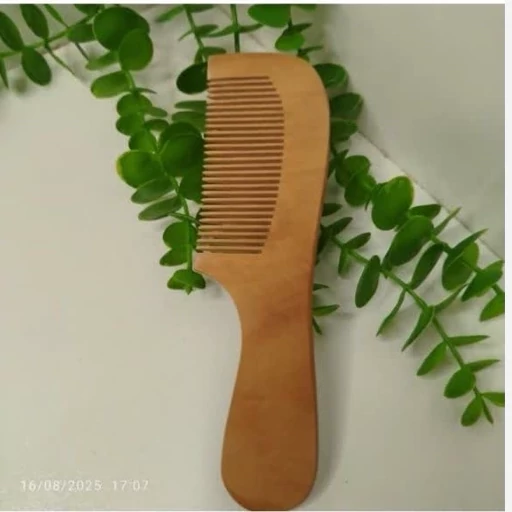 شانه ی چوبی دسته دار بامبو- فروشگاه میس پارلا