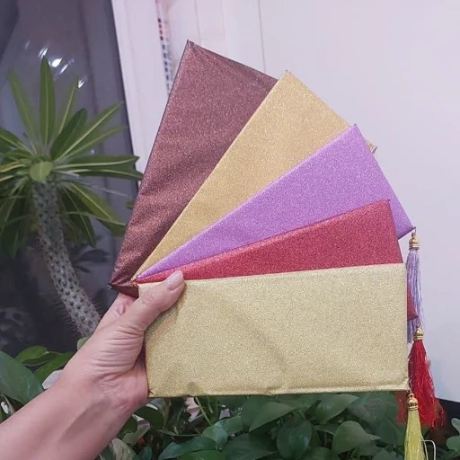 پاکت پول لوکس اکلیلی منگوله دار پاکت هدیه- فروشگاه میس پارلا