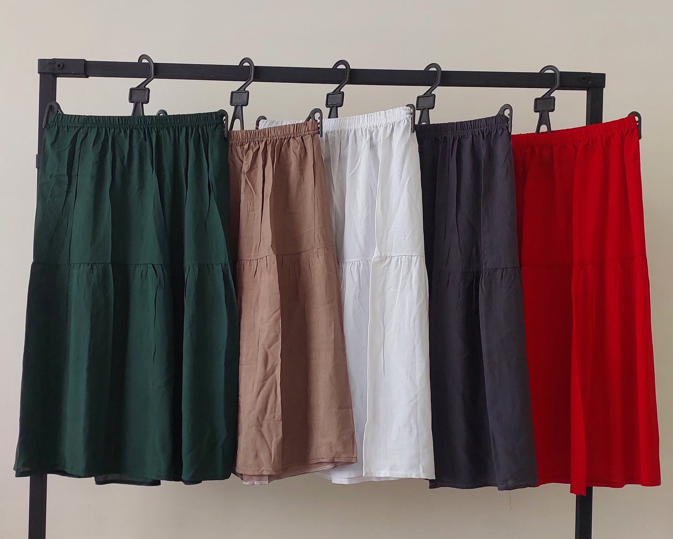 دامن نخی زنانه کوتاه پله ای چین دار- فروشگاه میس پارلا