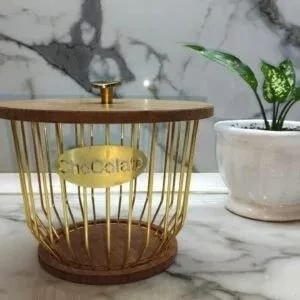 شکلات خوری گرد طلایی- فروشگاه میس پارلا