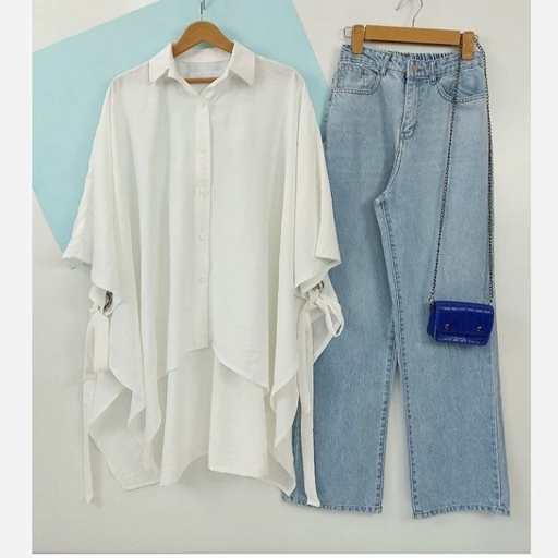 پانچ مانتو بغل حلقه ابر و بادی فری سایز- فروشگاه میس پارلا