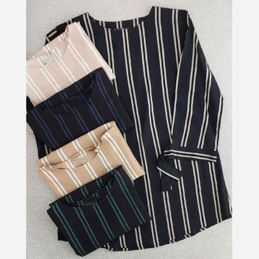 مانتو لینن راه راه- فروشگاه میس پارلا