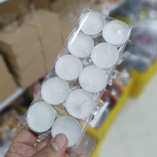 شمع وارمر 10 عددی سفید- فروشگاه میس پارلا