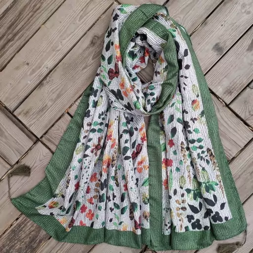 شال زنانه گلدار طرح پلیسه- فروشگاه میس پارلا