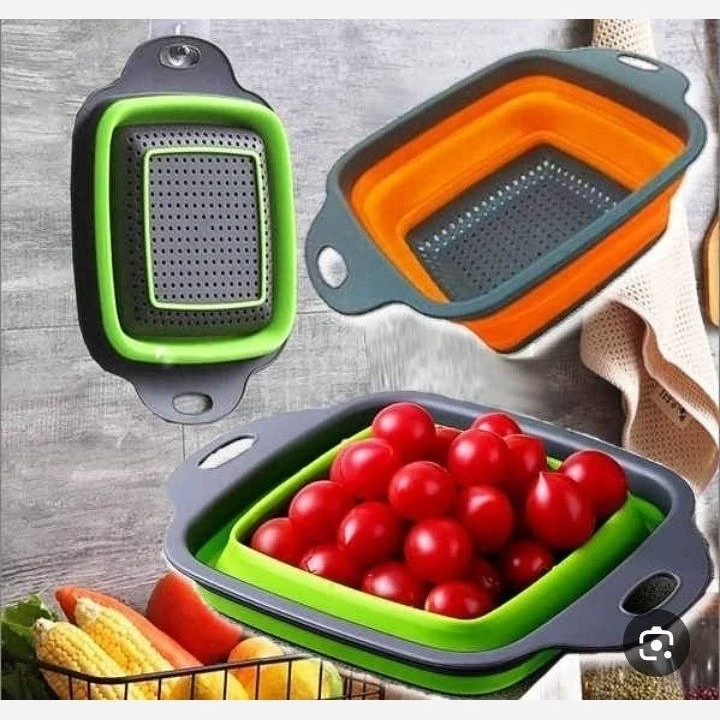 آبکش سیلیکونی تاشو مربع- فروشگاه میس پارلا