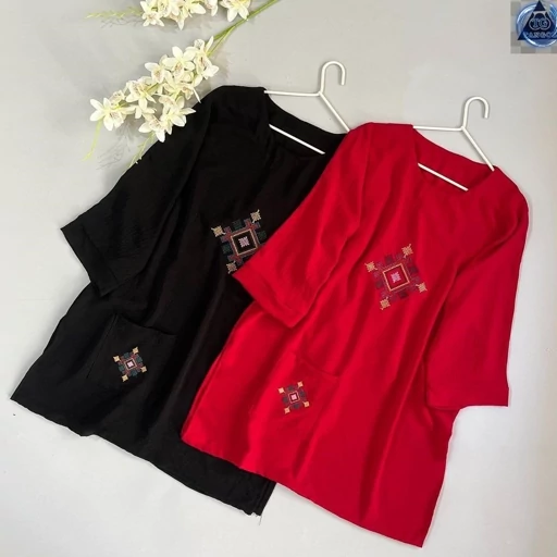 تونیک مانتو شماره دوزی ابر و بادی فری سایز- فروشگاه میس پارلا